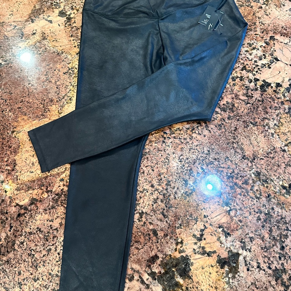 Black Faux Leather Leggings